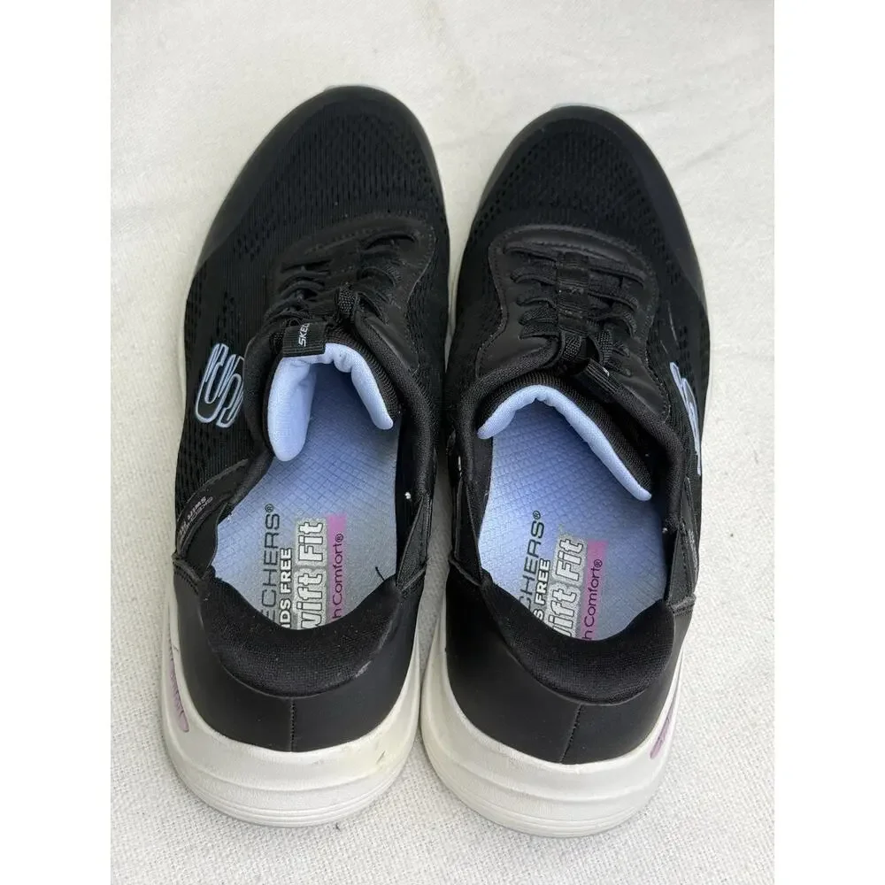 Skechers Swift Fit Arch Comfort Women's Size 10 Black Walking Shoes 179056TX